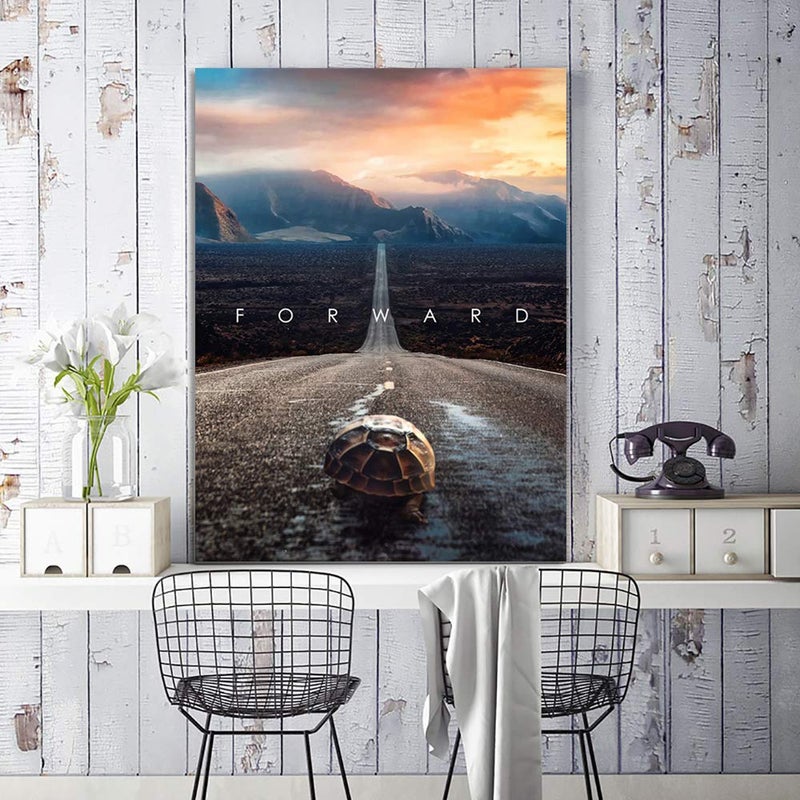 Yetaryy Inspirational Entrepreneur Quotes with Words Wall Art Motivational Forward Painting Prints on Canvas Modern Inspiring Posters Prints Artwork Home Office Classroom School Decor - 30" Wx40 H - Image 2